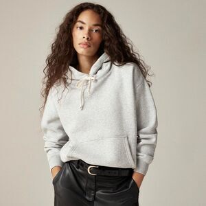 NWT J CREW Heritage fleece hoodie in grey